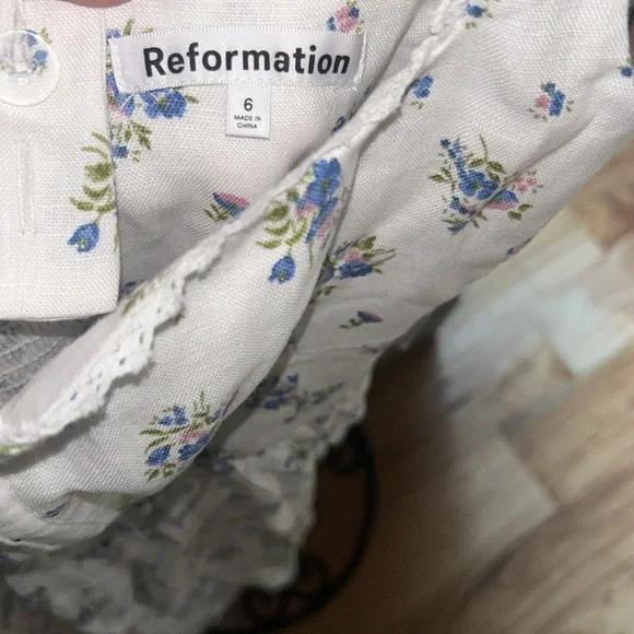 Reformation Tagliatelle Floral-print Linen Midi Dress - Picture 8 of 10